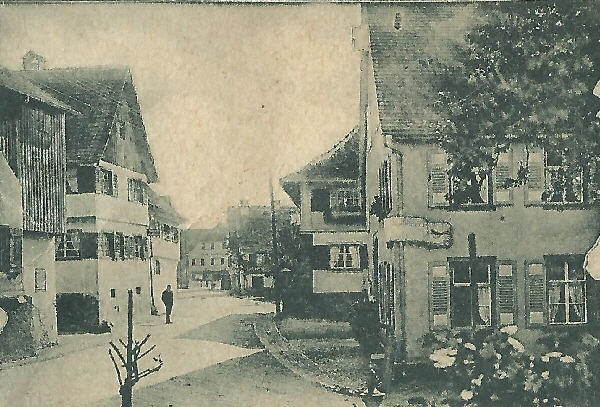 42 Hauptstra beim Hirschen um 1900