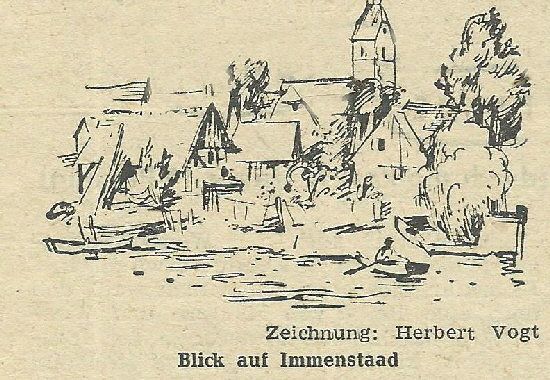 Blick auf Immenstaad 1952 Herbert Vogt