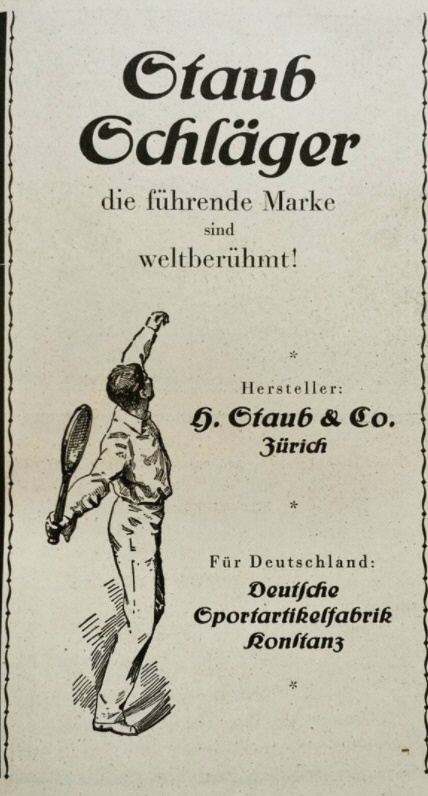 Staub Tennisschlgerwerbung